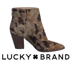 Lucky Brand Heeled Ankle Boot Camouflage Size 8